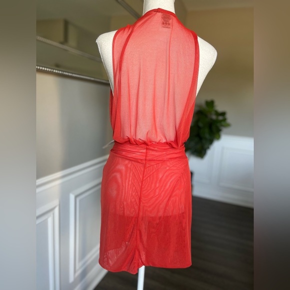 Vix Karina Mini Cover Up in Grapefruit Red sz M 188$ - Picture 8 of 8